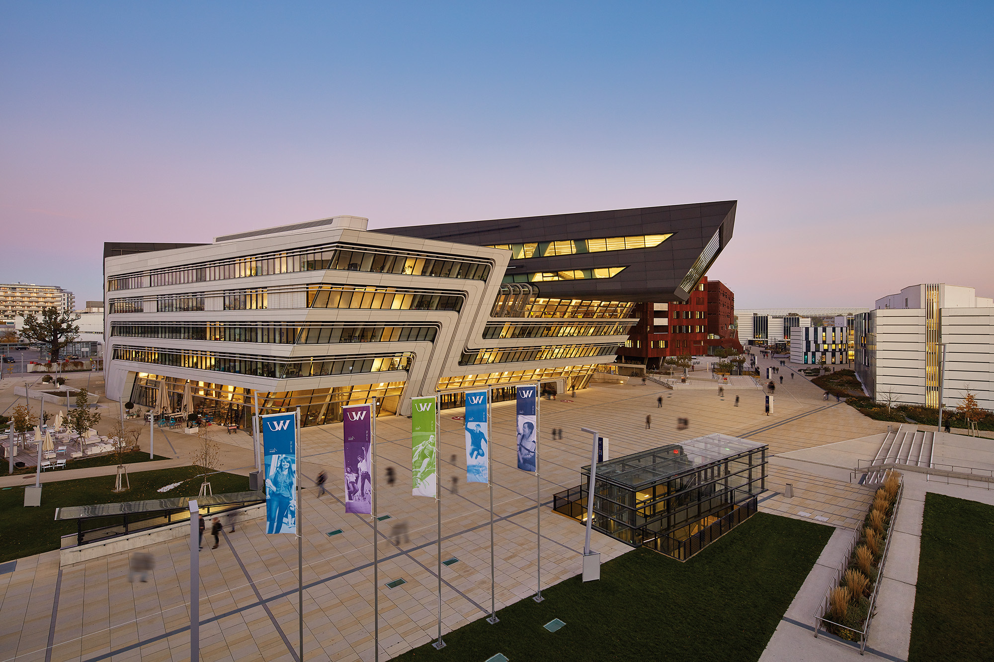 Umgebung der Messe Wien WU Gebäude